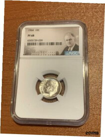 【極美品/品質保証書付】 アンティークコイン コイン 金貨 銀貨 [送料無料] 1964 PF68 Roosevelt Silver Dime NGC PR Proof Special Label Read Description