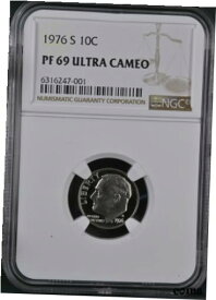 【極美品/品質保証書付】 アンティークコイン コイン 金貨 銀貨 [送料無料] 1976 S Proof Roosevelt Dime NGC PF69 ULTRA CAMEO