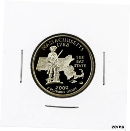 【極美品/品質保証書付】 アンティークコイン コイン 金貨 銀貨 [送料無料] 2000-S 25c Uncirculated Proof Massachusetts State Quarter