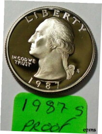 【極美品/品質保証書付】 アンティークコイン 硬貨 NICE 1987 s Proof Washington Quarter Deep Cameo [送料無料] #oof-wr-009258-2009