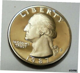 【極美品/品質保証書付】 アンティークコイン 硬貨 NICE 1987 s Proof Washington Quarter Deep Cameo # 2 B [送料無料] #oof-wr-009258-2946