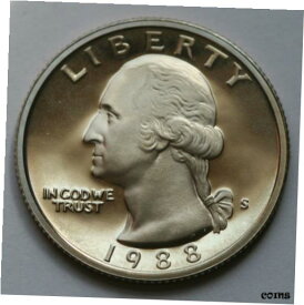 【極美品/品質保証書付】 アンティークコイン 硬貨 1988 S Washington Quarter in Gem DCAM Proof Condition US Coin [送料無料] #ocf-wr-009258-3666