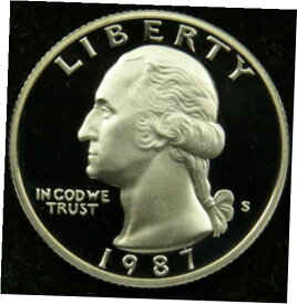 【極美品/品質保証書付】 アンティークコイン 硬貨 1987 S Deep Cameo Proof Washington Quarter (C01) [送料無料] #oof-wr-009258-3793