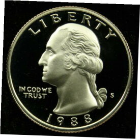 【極美品/品質保証書付】 アンティークコイン 硬貨 1988 S Deep Cameo Proof Washington Quarter (C02) [送料無料] #oof-wr-009258-4132