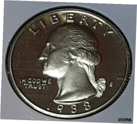 【極美品/品質保証書付】 アンティークコイン 硬貨 1988 Washington S Quarter - Proof [送料無料] #oof-wr-009258-4194