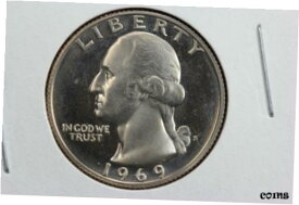 【極美品/品質保証書付】 アンティークコイン コイン 金貨 銀貨 [送料無料] 1969-S Proof Washington Quarter Deep Cameo 1X0Z