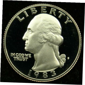 【極美品/品質保証書付】 アンティークコイン 硬貨 1983 S Deep Cameo Proof Washington Quarter (C03) [送料無料] #oof-wr-009258-4947
