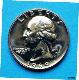 【極美品/品質保証書付】 アンティークコイン 硬貨 1969 S Washington Quarter Gem Proof US Coin [送料無料] #ocf-wr-009258-5494