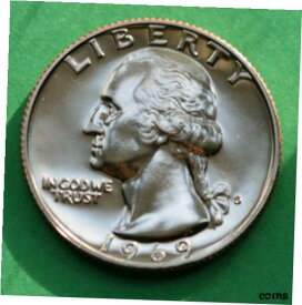 【極美品/品質保証書付】 アンティークコイン 硬貨 1969 S Washington Quarter Gem Proof US Coin C-1 [送料無料] #ocf-wr-009258-6122