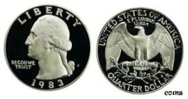 【極美品/品質保証書付】 アンティークコイン 硬貨 1983 S GEM BU PROOF WASHINGTON QUARTER BRILLIANT UNCIRCULATED US/PF/US COIN#4297 [送料無料] #ocf-wr-009258-6771