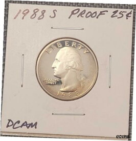 【極美品/品質保証書付】 アンティークコイン 硬貨 1988-S Cameo Poof Washington Quarter [送料無料] #oof-wr-009258-7091