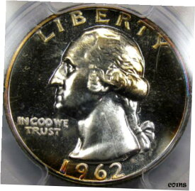 【極美品/品質保証書付】 アンティークコイン 硬貨 1962 Washington Quarter Dollar Superb Gem PCGS PR-67...Nice Rim Color, Neat Coin [送料無料] #oct-wr-009259-2717