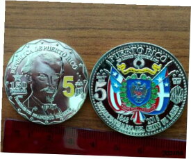 【極美品/品質保証書付】 アンティークコイン コイン 金貨 銀貨 [送料無料] Specimen Moneda 5 Albizu PRESIDENTE RAMIREZ 150 GRITO DE LARES 1868 PUERTO RICO