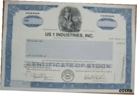 【極美品/品質保証書付】 アンティークコイン コイン 金貨 銀貨 [送料無料] SPECIMEN Stock Certificate: 'US 1 Industries, Inc.' - Indiana/IN - AMBN