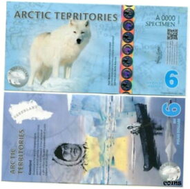 【極美品/品質保証書付】 アンティークコイン 硬貨 Arctic Territories 6 Dollars 2013 Polymer Specimen W/QR Code UNC [送料無料] #oof-wr-009264-3878