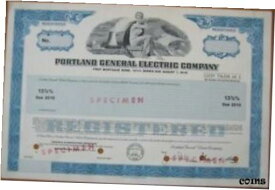 【極美品/品質保証書付】 アンティークコイン コイン 金貨 銀貨 [送料無料] SPECIMEN Bond Certificate: Portland General Electric-OR