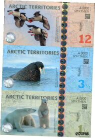 【極美品/品質保証書付】 アンティークコイン 硬貨 Arctic Territories 1.5 3.5 12 Dollars 2014 SPECIMEN POLYMER UNCUT SHEET [送料無料] #oof-wr-009264-968