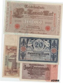 【極美品/品質保証書付】 アンティークコイン コイン 金貨 銀貨 [送料無料] 9 VARIOUS GERMAN BANKNOTES 1908 TO 1942 IN FINE TO EXTREMELY FINE CONDITION.