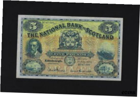スコットランド国立銀行 5ポンド 1955 P-259 極細紙幣SCOTLAND THE NATIONAL BANK 5 POUNDS 1955 P-259 EXTREMELY FINE NOTE