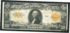 【極美品/品質保証書付】 アンティークコイン コイン 金貨 銀貨 [送料無料] FR 1187 1922 $20 TWENTY DOLLARS GOLD CERTIFICATE CURRENCY NOTE EXTREMELY FINE