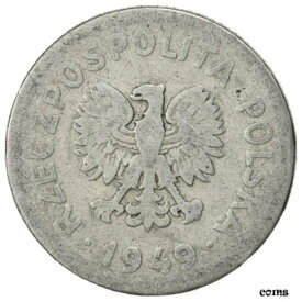 【極美品/品質保証書付】 アンティークコイン コイン 金貨 銀貨 [送料無料] [#523353] Poland, Zloty, 1949, Warsaw, F(12-15), Aluminum, KM:45a