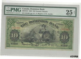 【極美品/品質保証書付】 アンティークコイン コイン 金貨 銀貨 [送料無料] 1925 Dominion Bank 220-18-10 $10 Note PMG VF-25 SN# 3311301 See Desc