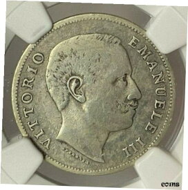 【極美品/品質保証書付】 アンティークコイン コイン 金貨 銀貨 [送料無料] ITALY LIRA 1905 R - NGC VF 25