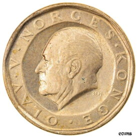 【極美品/品質保証書付】 アンティークコイン コイン 金貨 銀貨 [送料無料] [#746380] Coin, Norway, Olav V, 10 Kroner, 1986, VF(30-35), Nickel-brass, KM:427