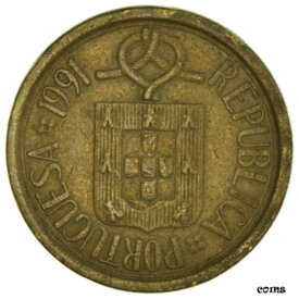 【極美品/品質保証書付】 アンティークコイン コイン 金貨 銀貨 [送料無料] [#961838] Coin, Portugal, 10 Escudos, 1991, VF(30-35), Nickel-brass, KM:633
