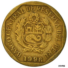 【極美品/品質保証書付】 アンティークコイン コイン 金貨 銀貨 [送料無料] [#382882] Coin, Peru, 10 Centimos, 1996, Lima, VF(30-35), Brass, KM:305.1