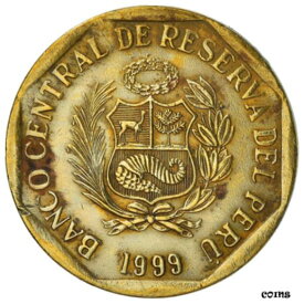 【極美品/品質保証書付】 アンティークコイン コイン 金貨 銀貨 [送料無料] [#382884] Coin, Peru, 10 Centimos, 1999, Lima, VF(30-35), Brass, KM:305.3