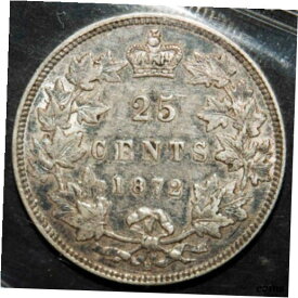 【極美品/品質保証書付】 アンティークコイン コイン 金貨 銀貨 [送料無料] 1872H ICCS VF30 25 cent
