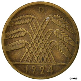 【極美品/品質保証書付】 アンティークコイン コイン 金貨 銀貨 [送料無料] [#409521] GERMANY, WEIMAR REPUBLIC, 10 Rentenpfennig, 1924, Munich, VF(30-35)