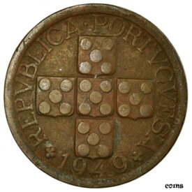 【極美品/品質保証書付】 アンティークコイン コイン 金貨 銀貨 [送料無料] [#677818] Coin, Portugal, 10 Centavos, 1949, VF(30-35), Bronze, KM:583