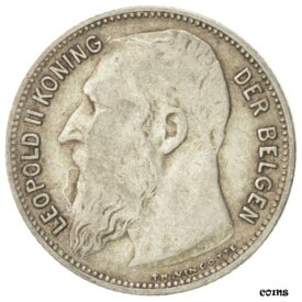 【極美品/品質保証書付】 アンティークコイン コイン 金貨 銀貨 [送料無料] [#38578] BELGIUM, Franc, 1904, KM #57.1, VF(30-35), Silver, 4.93