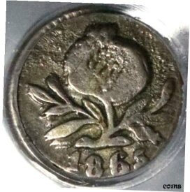 【極美品/品質保証書付】 アンティークコイン コイン 金貨 銀貨 [送料無料] 1865/3 PCGS VF 35 Colombia 1/4 Decimo Popayan Silver Coin POP 1/0 (21070502C)