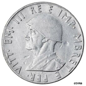【極美品/品質保証書付】 アンティークコイン コイン 金貨 銀貨 [送料無料] [#903390] Coin, Albania, Vittorio Emanuele III, 2 Lek, 1939, Rome, AU(50-53)