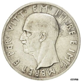 【極美品/品質保証書付】 アンティークコイン コイン 金貨 銀貨 [送料無料] [#76861] Albania, 5 Lek, 1939, Rome, KM:33, AU(50-53), Silver