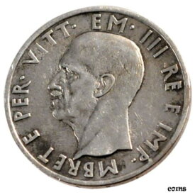 【極美品/品質保証書付】 アンティークコイン コイン 金貨 銀貨 [送料無料] [#71077] ALBANIA, 5 Lek, 1939, Rome, KM #33, AU(50-53), Silver, 4.96