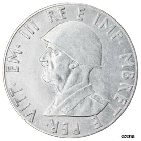 【極美品/品質保証書付】 アンティークコイン コイン 金貨 銀貨 [送料無料] [#902822] Coin, Albania, Vittorio Emanuele III, 2 Lek, 1939, Rome, AU(55-58)