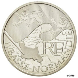 【極美品/品質保証書付】 アンティークコイン コイン 金貨 銀貨 [送料無料] [#16928] France, 10 Euro Basse-Normandie, 2010, MS(60-62), Silver, KM:1647