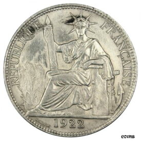 【極美品/品質保証書付】 アンティークコイン コイン 金貨 銀貨 [送料無料] [#30531] FRENCH INDO-CHINA, 20 Cents, 1922, Paris, KM #17.1, MS(60-62), Silver