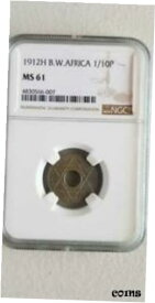 【極美品/品質保証書付】 アンティークコイン コイン 金貨 銀貨 [送料無料] British West Africa 1/10 Penny 1912H NGC MS 61