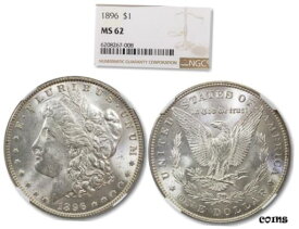 【極美品/品質保証書付】 アンティークコイン コイン 金貨 銀貨 [送料無料] BEAUTIFUL 1896 Morgan $1 Silver Dollar NGC MS-62 KVE Investments, LLC