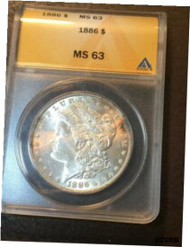 【極美品/品質保証書付】 アンティークコイン コイン 金貨 銀貨 [送料無料] 1886 Morgan Dollar ANACS MS-63 -See My Auctions For Silver Coins & Currency!