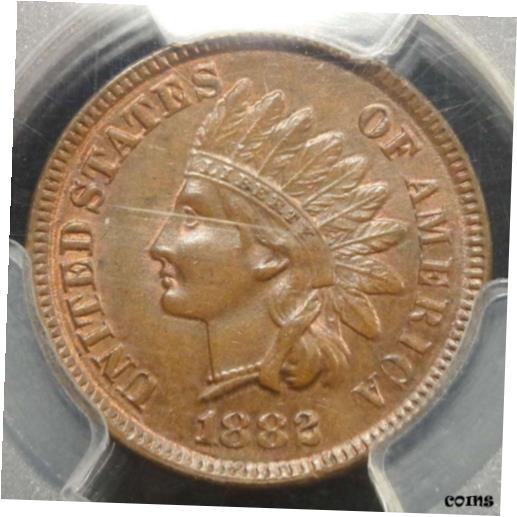 【極美品/品質保証書付】 アンティークコイン コイン 金貨 銀貨 [送料無料] 1882 Indian Cent, Choice Uncirculated PCGS MS-63BN, Glossy Brown Unc：金銀プラチナ ワールドリソース