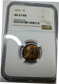 【極美品/品質保証書付】 アンティークコイン コイン 金貨 銀貨 [送料無料] 1923 - P - Lincoln Wheat Cent - PCGS - MS63RB - Reverse Mixed Alloy Woody Error