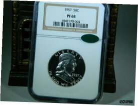 【極美品/品質保証書付】 アンティークコイン コイン 金貨 銀貨 [送料無料] 1957-P Franklin PF68 Proof CAC Label Graded by NGC