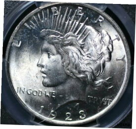 【極美品/品質保証書付】 アンティークコイン コイン 金貨 銀貨 [送料無料] 1923 PEACE DOLLAR PCGS MS 64 FROSTY & FLASHY WHITE WELL STRUCK EXCELLENT LUSTER