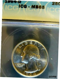 【極美品/品質保証書付】 アンティークコイン コイン 金貨 銀貨 [送料無料] 1964 D WASHINGTON QUARTER CERTIFIED MS 65